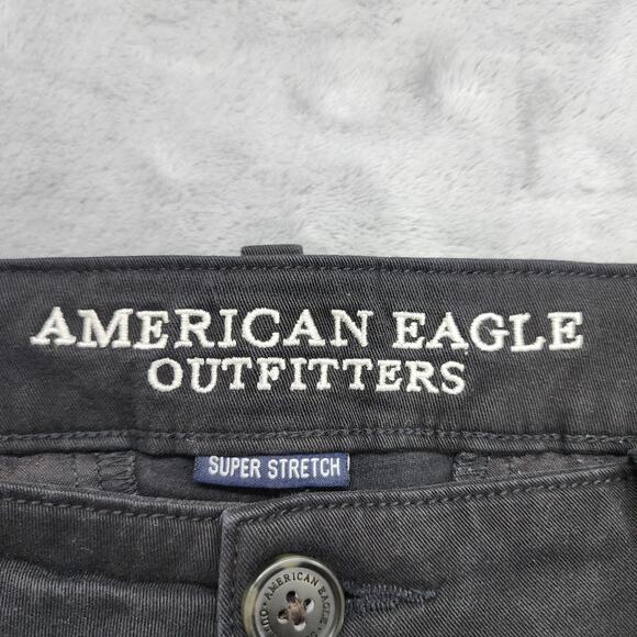American Eagle Outfitters Shorts Womens 12 Black MIDI AEO Super Stretch Twill - Picture 5 of 15